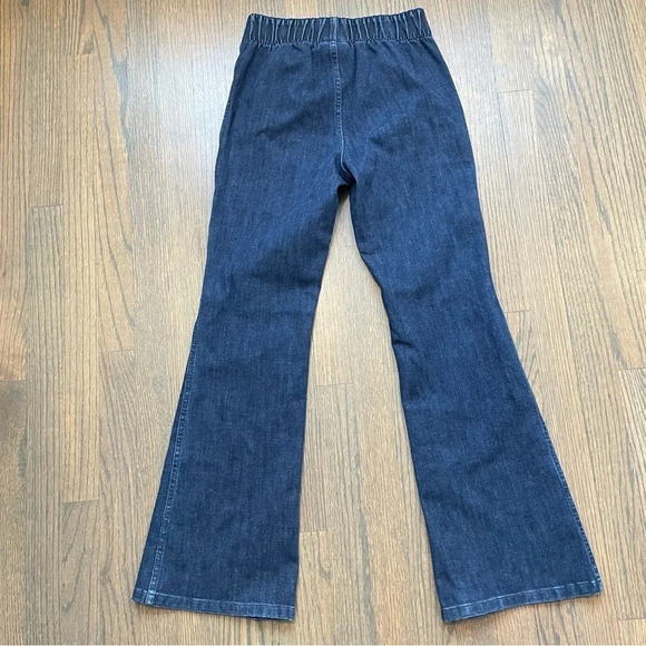SOFT SURROUNDINGS Straight Leg Pull On Blue Denim Jeans  XS Petite Style 34954 - Picture 5 of 6